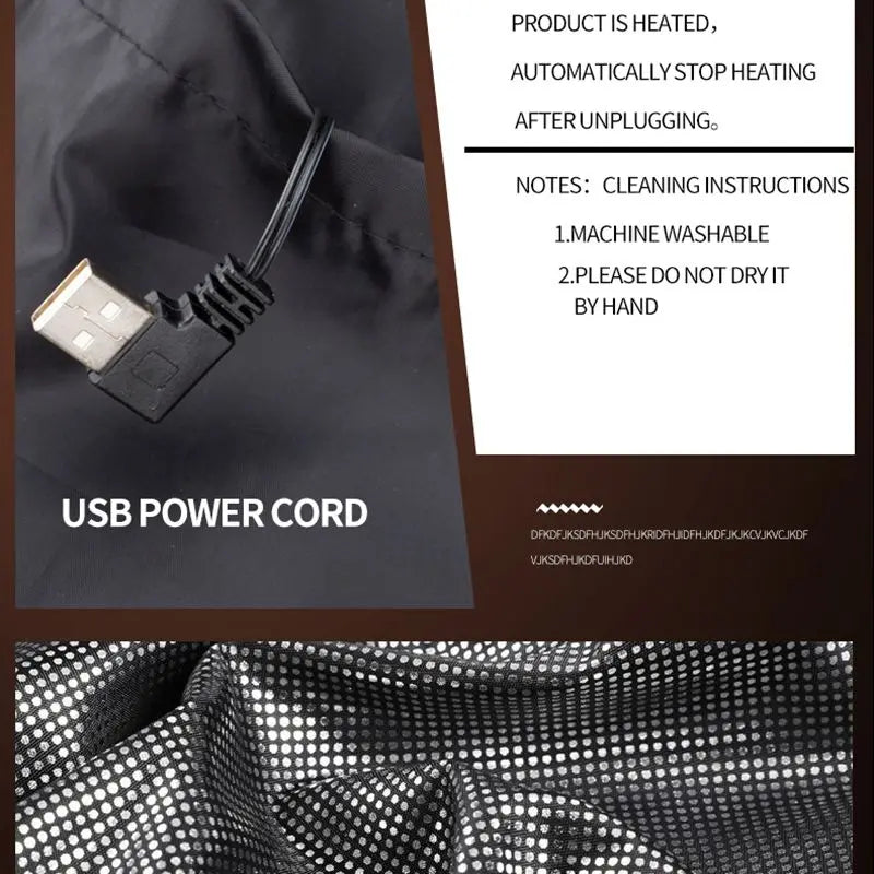 9-Zone USB Heated Vest – Unisex Winter Layer